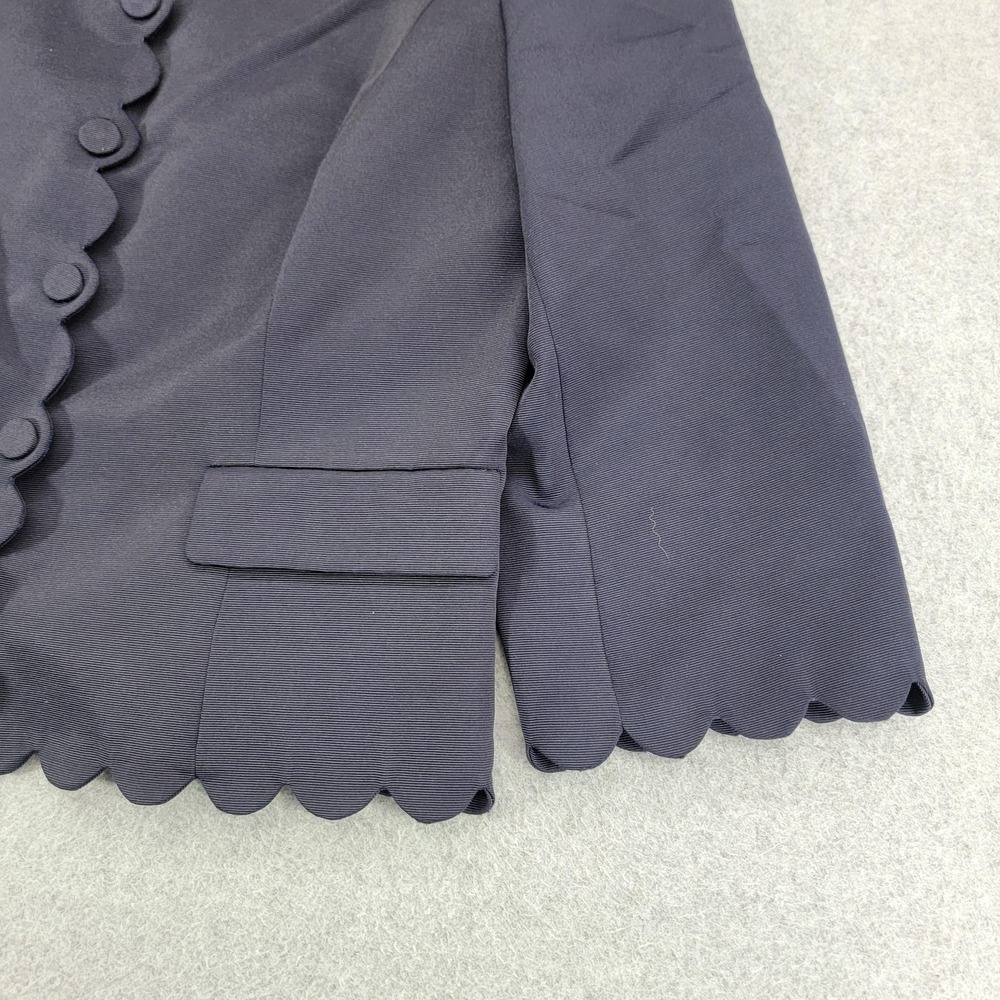 Hobbs Skirt Suit Womens 12 Blue Scallop Hem Jacket Skirt Set Lined Workwear - Picture 4 of 16